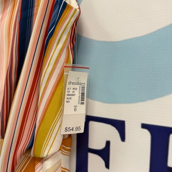 Dress Barn woman's multi colored stripped maxi dress, size 6 new with tags. - Picture 5 of 6